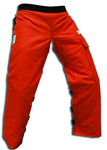 Forester Chainsaw Safety Chaps with Pocket, Apron Style (Long 40", Orange)
