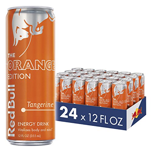 Red Bull Energy Drink, Tangerine, 24 Pack of 12 Fl Oz, Orange Edition