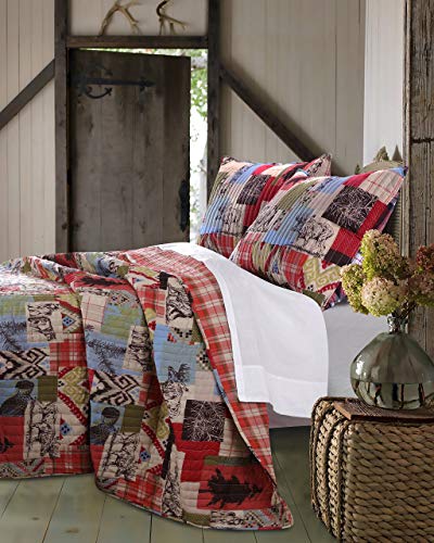Book Cover Greenland Home 2 Piece Rustic Lodge Quilt Set, Twin