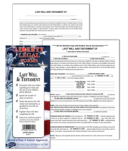 Book Cover Last Will & Testament Forms - USA - Do-it-Yourself Legal Forms by Permacharts