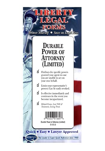 Durable Power of Attorney - Limited - USA - Do-it-Yourself Legal Forms by Permacharts