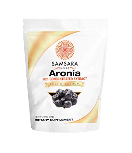Book Cover Samsara Herbs Aronia Berry 20:1 Extract Powder (2oz/57g) - Antioxidant, Flavenoids and Polyphenols Supplement - High ORAC - Native American Berry - Improved Wellbeing