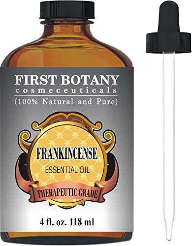 Book Cover First Botany Cosmeceuticals Frankincense Essential Oil with Glass Dropper - Big 4 Fl. Oz