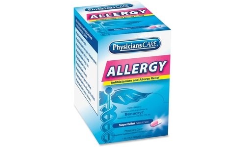 Acme United 90036 Allergy Reflief Tablet Packets 50/BX Blue