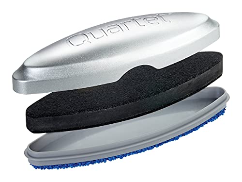 Quartet Glass Whiteboard Eraser, Premium, Magnetic, 3-in-1, 6-1/2"x1-3/8", Silver (SFEB3)