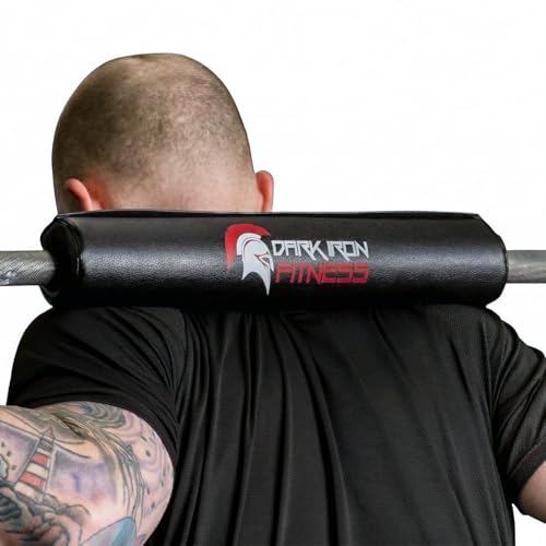Dark Iron fitness barbell neck squat pad for weight lifting squats and hip thrusts 1inch a men workout back body form protection training professional barbells bodybuilding protective exercise wrap