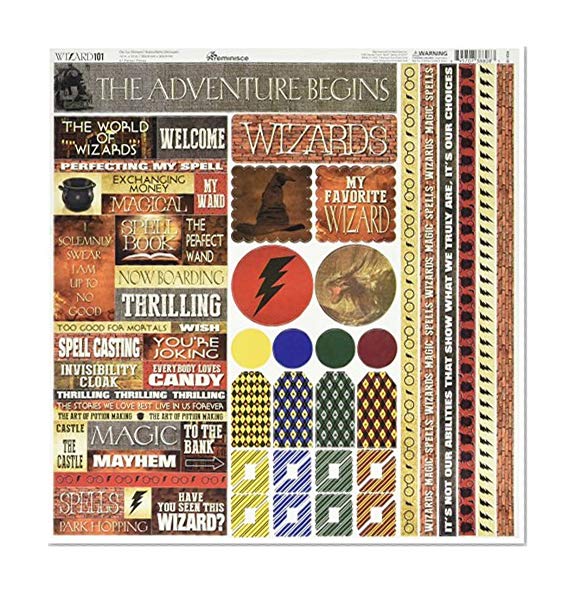 Book Cover Reminisce WIZA-100 Wizard Cardstock Sticker, 12