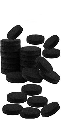 Self-Stick Black Round Felt Pads 24-Piece Value Pack for Furniture Legs Protect Tile Linoleum Vinyl Wood Floors â€“ Â¾ inch, (thickness: 5mm)