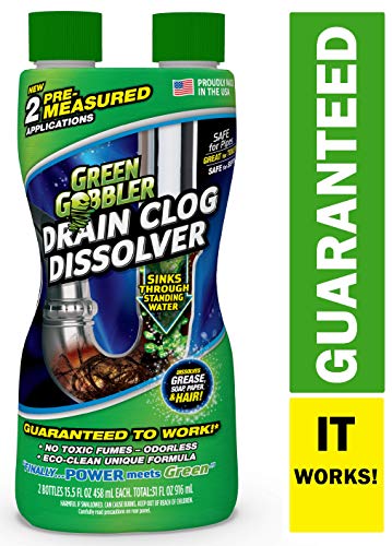 Book Cover DISSOLVE Liquid Hair & Grease Clog Remover | Drain Opener | Drain cleaner | Toilet Clog Remover, 31 oz