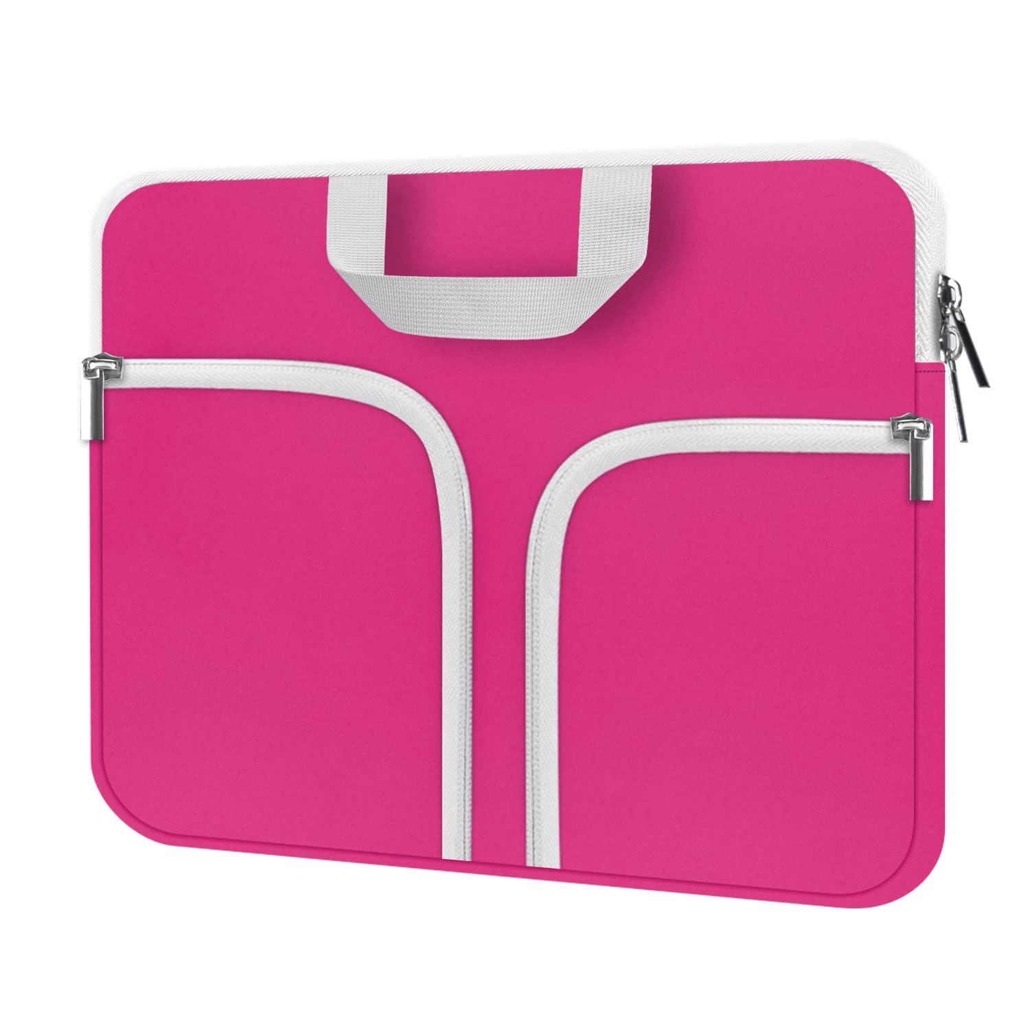 HESTECH Chromebook Case,11.6-12.3 Laptop Sleeve Neoprene Computer HandBag Protective Cover for Acer R11/Spin 311/HP Stream/Samsung/Surface X/7/6/5/4/3/Go 12.4"/13 inch Macbook Air/Pro M1,Hot Pink Hot Pink 11.6"-12.5-12.9 Inch