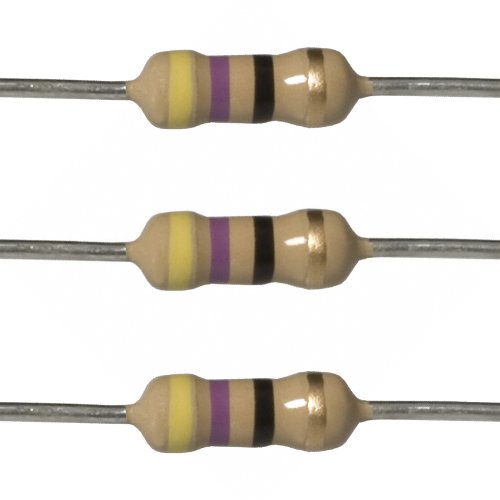 E-Projects 100EP51247R0 47 Ohm Resistors, 1/2 W, 5% (Pack of 100)