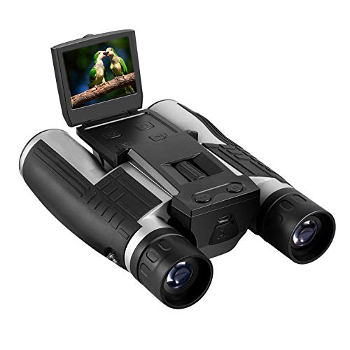 Eoncore 2" LCD Display Digital Binoculars Camera 12x32 5MP Video Photo Recorder Digital Camera Telescope for Watching Bird, Football Game with 8GB TF Card