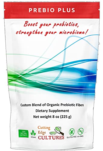 Book Cover Cutting Edge Cultures Prebio Plus Prebiotic Fiber Powder Best Custom Blend of Organic Prebiotic Fibers Dietary Supplement 8 oz