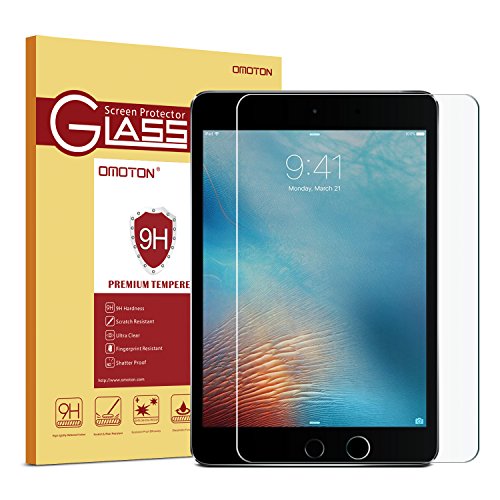 OMOTON Screen Protector for iPad 9.7 6th & 5th Generation, iPad Pro 9.7 Inch, iPad Air 2, iPad Air 9.7 Inch- Tempered Glass/ Apple Pencil Compatible/ Ultra Clear