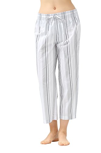 CYZ Women's 100% Cotton Woven Pajama Capri