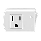 Leviton 15 Amp, 125-Volt AC 3-Wire Grounded Switch Tap with ON/OFF Button, 1470-W, White
