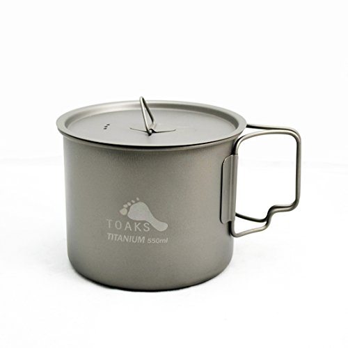 TOAKS Ultralight Titanium Cup Portable Titanium Water Mug (550ml)