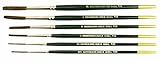 (6) Andrew Mack Brush Hannukaine Quill Brushes Series 79 Size XXS - XL Mixture Squirrel Taklon