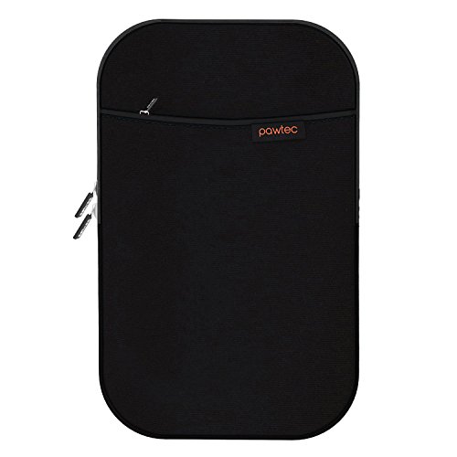 Pawtec Amazon Fire HD 10 Tablet Shockproof Neoprene Protective Storage Carrying Sleeve Case with Extra Storage Pocket (Black Fire HD 10)