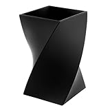 Zodaca [Wave Design] Soft Touch Wave Pen Pencil Ruler Cup Holder Desktop Stationery Organizer, Black