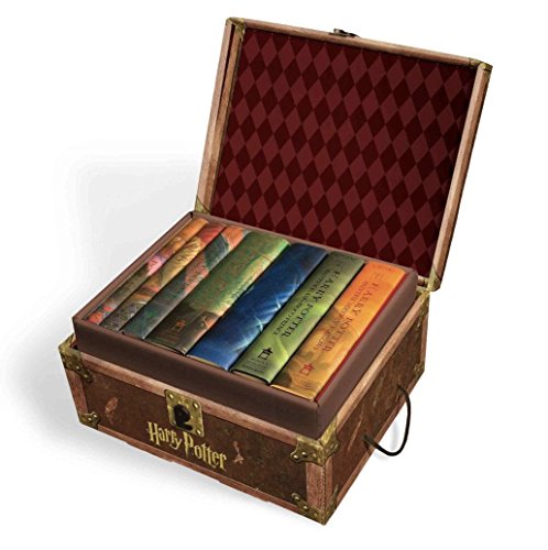 Book Cover Harry Potter Books Set #1-7 in Collectible Trunk-Like Toy Chest Box, Decorative Stickers Included by Harry Potte