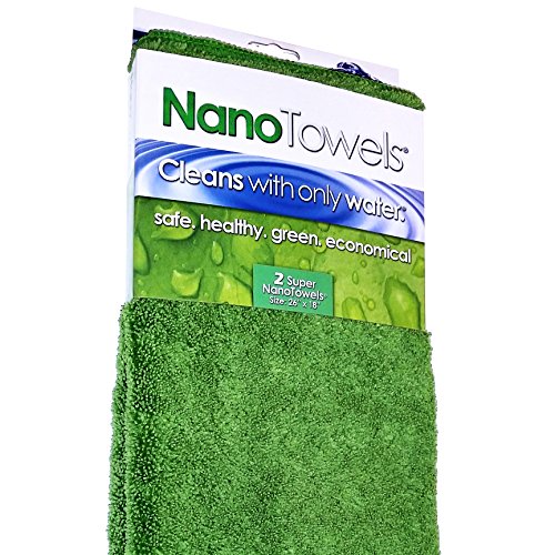 Life Miracle Nano Towels Supersized The Breakthrough Fabric That Replaces Paper Towels and Toxic Chemical Cleaners. Use As Bath Towels, Kitchen Towels, etc. All Purpose Cleaning Wipes 26x18