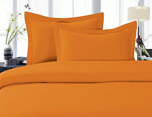 Book Cover Elegant Comfort 1500 Thread Count Wrinkle,Fade and Stain Resistant 4-Piece Bed Sheet Set, Deep Pocket, Hypoallergenic - King Orange