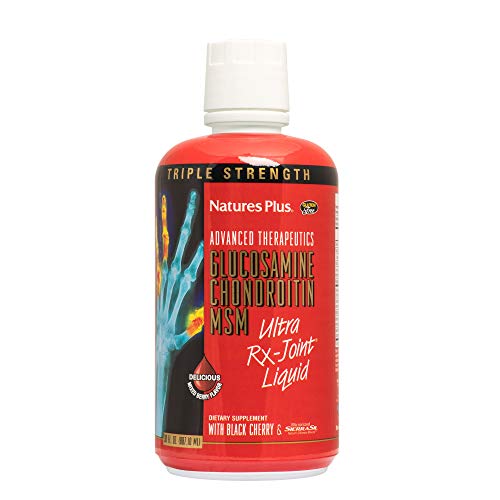 NaturesPlus Advanced Therapeutics Triple Strength Ultra Rx-Joint Liquid with Black Cherry & SierraSil - 30 fl oz - Mixed Berry Flavor - Extra Strength Joint Support - Gluten-Free - 30 Servings