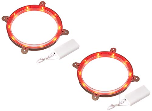 Solomone Cavalli CNL-0006-RD Set of 2 Cornhole Night Light Dadhole Corn Hole Bean Bag Toss Board Red