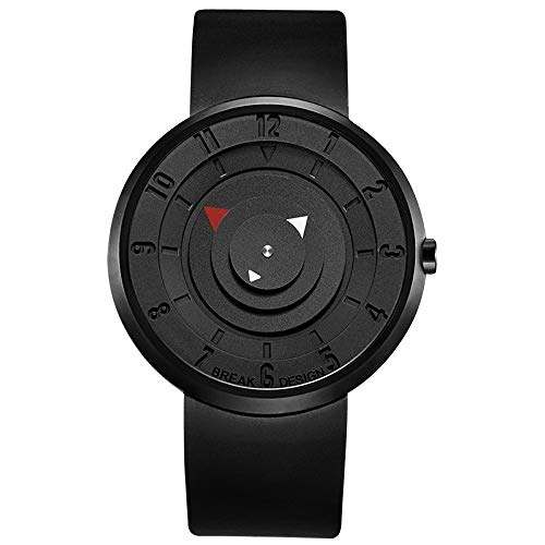 BREAK Creative Fashion Watches Waterproof Simple Unisex Men, Black, Size No Size