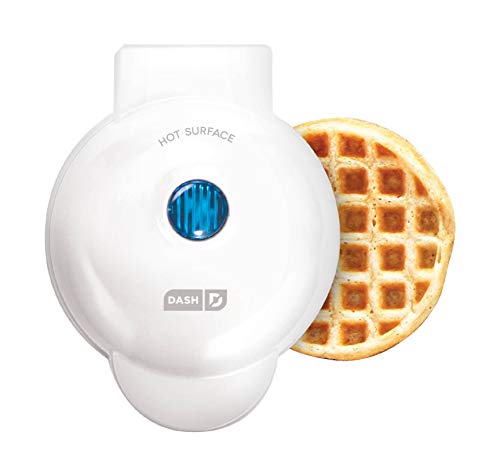 Book Cover Dash Mini Maker: The Mini Waffle Maker Machine for Individual Waffles, Paninis, Hash browns, & other on the go Breakfast, Lunch, or Snacks - White (DMW001WH), 4 inch