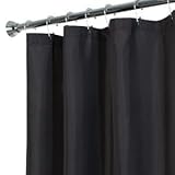 Bath Elements Heavy Duty Magnetized Shower Curtain Liner(Black)