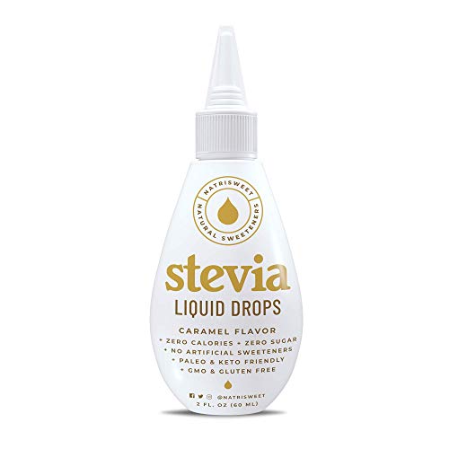 NatriSweet Stevia Liquid Drops (2 fl oz / 60 Milliliter) | Zero-Calorie Natural Sugar Substitute | Highly Concentrated Stevia Extract | Naturally Flavored (Caramel)