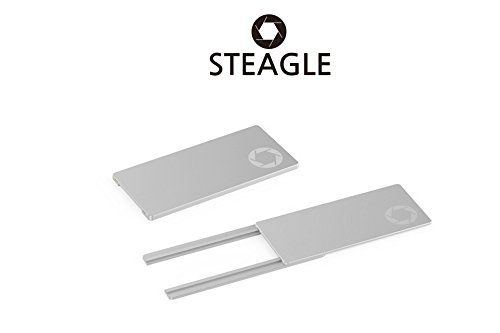 STEAGLE ORIGINAL (Silver) Laptop Webcam Cover for your privacy - Macbook - Laptop - PC - 0.03 inch ultimate thinness
