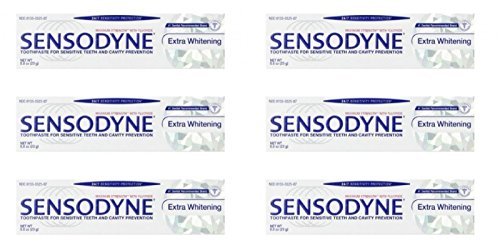 Book Cover Sensodyne Toothpaste, Extra Whitening Travel Size 0.8 Oz (Pack Of 6)