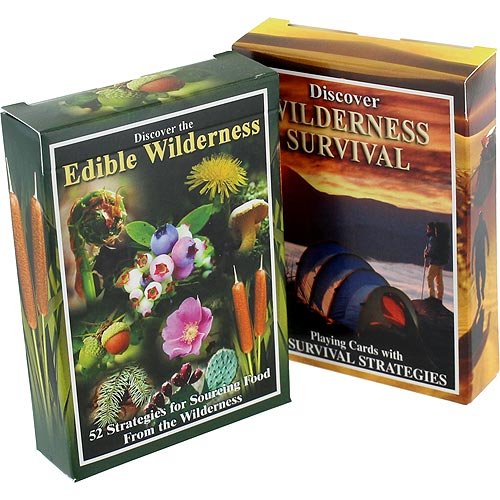Sea To Sky 2-Pack Edible Wilderness and Wilderness Survival Playing Cards