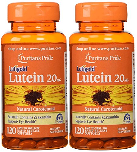 Puritan's Pride 2-pack of Lutein 20 Mg with Zeaxanthin-120 Softgels (240 Total)