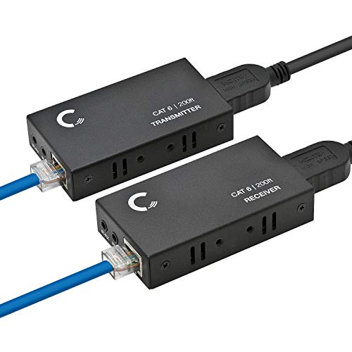 Expert Connect HDMI Extender Over Cat5e/Cat6/Cat7 Ethernet Cable Up to 330 Feet, 1080P, 3D