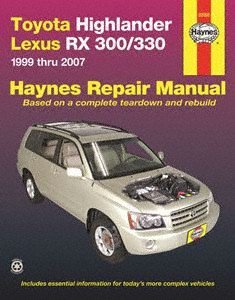 H92095 Haynes 2001-2007 Toyota Highlander 1999-2006 Lexus RX-300 330 Auto Repair Manual