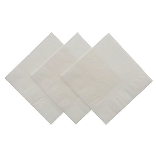 Book Cover Royal White Beverage Napkin, Package of 200