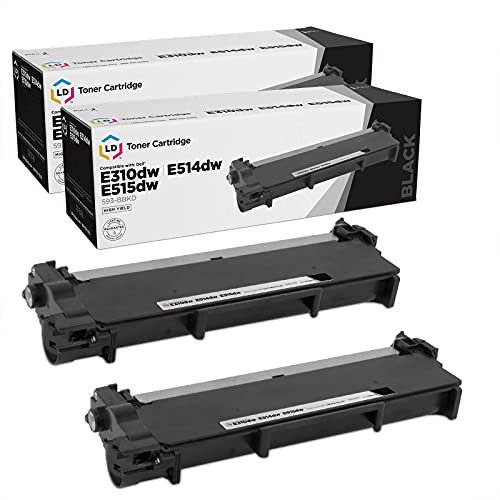 Book Cover LD Products Compatible Dell 593-BBKD P7RMX High Yield Toner Cartridge Replacements Compatible with Dell Laser: E310dw, E514dw | Multi-Function: E515dn, E515dw (Black, 2-Pack)