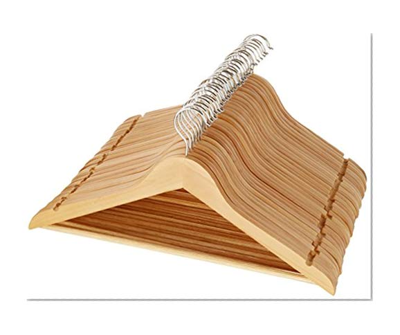 AmazonBasics Lot de 30 cintres en bois Couleur érable
