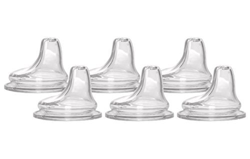Book Cover 6 Packs of NUK Replacement Silicone Spout, Clear