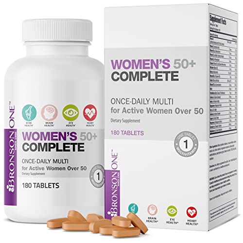 Book Cover Bronson ONE Daily Womenâ€™s 50+ Complete Multivitamin Multimineral, 180 Tablets