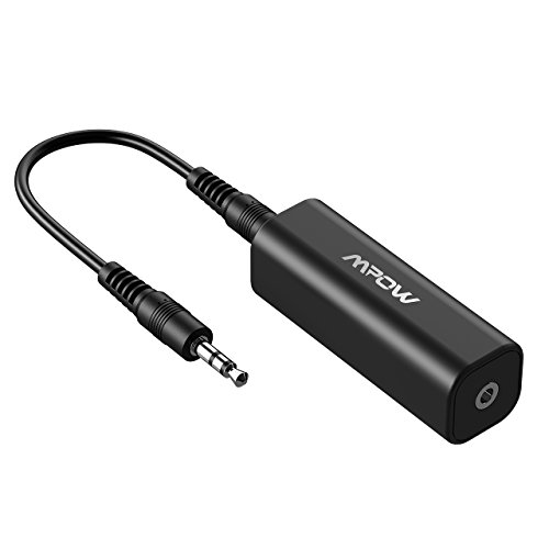 Book Cover Mpow Ground Loop Noise Isolator for Car Audio/Home Stereo System with 3.5mm Audio Cable (Black)