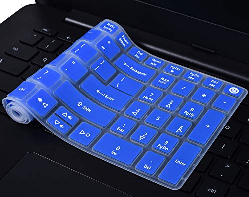 Book Cover CaseBuy Keyboard Cover Compatible Aspire E15 E5-576 E5-576G E5-575 E5-573G ES15 ES1-572 / Aspire E 17 E5-772G / Aspire V15 VN7-592G / V17 VN7-792G / F15 F5-571 F5-573G/A315 A515-51 A515-51G A715, Blue