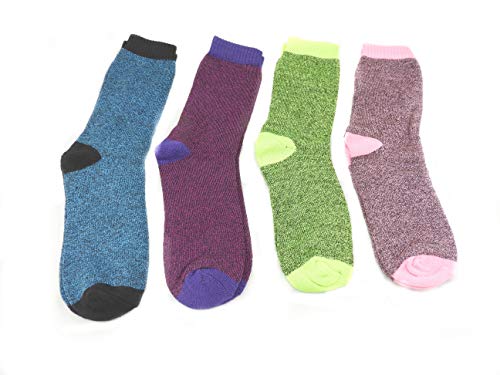 DIHome & Style 4 Pair Women's Ladies Warm All Season Thermal Socks Value Pack