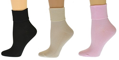 Sierra Socks Women's Organic Cotton Extra Smooth Toe Seaming 3 pair Pack