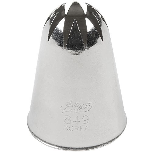 Book Cover Ateco # 849 - Closed Star Pastry Tip .69'' Opening Diameter- Stainless Steel by Ateco