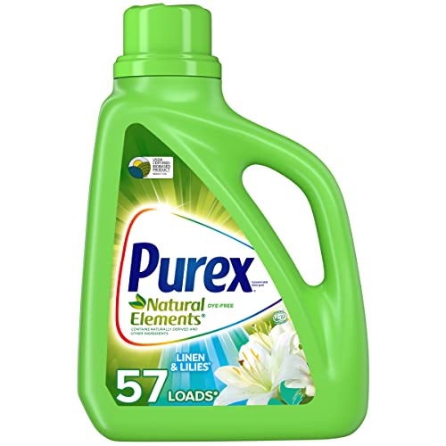 Book Cover Purex Liquid Laundry Detergent, Natural Elements Linen & Lilies, 75 Fluid Ounces, 57 Loads